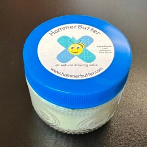 drawing salve trial size 2 oz glass jar – HammerButter